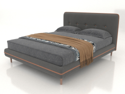 Cama Madeira 160x200 (castanho acinzentado)