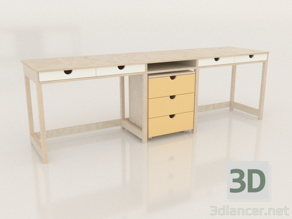 3D Modell MODE T2 Schreibtisch (TSDTA2) - Vorschau