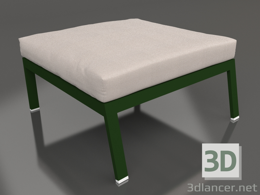 modèle 3D Module canapé, pouf (Vert bouteille) - preview