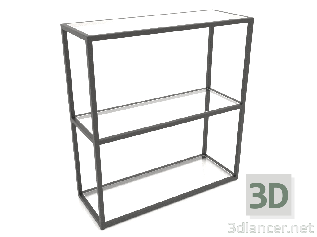 modèle 3D Rack-console rectangulaire (VERRE, 80x30x86, 3 étagères) - preview