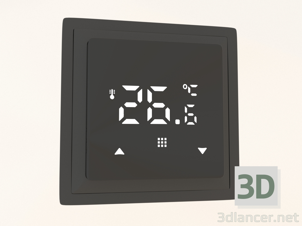 3D Modell Thermostat mit Bodensensor (programmierbar, 16 A, schwarz, DTEF16B-DA40828) R98 - Vorschau