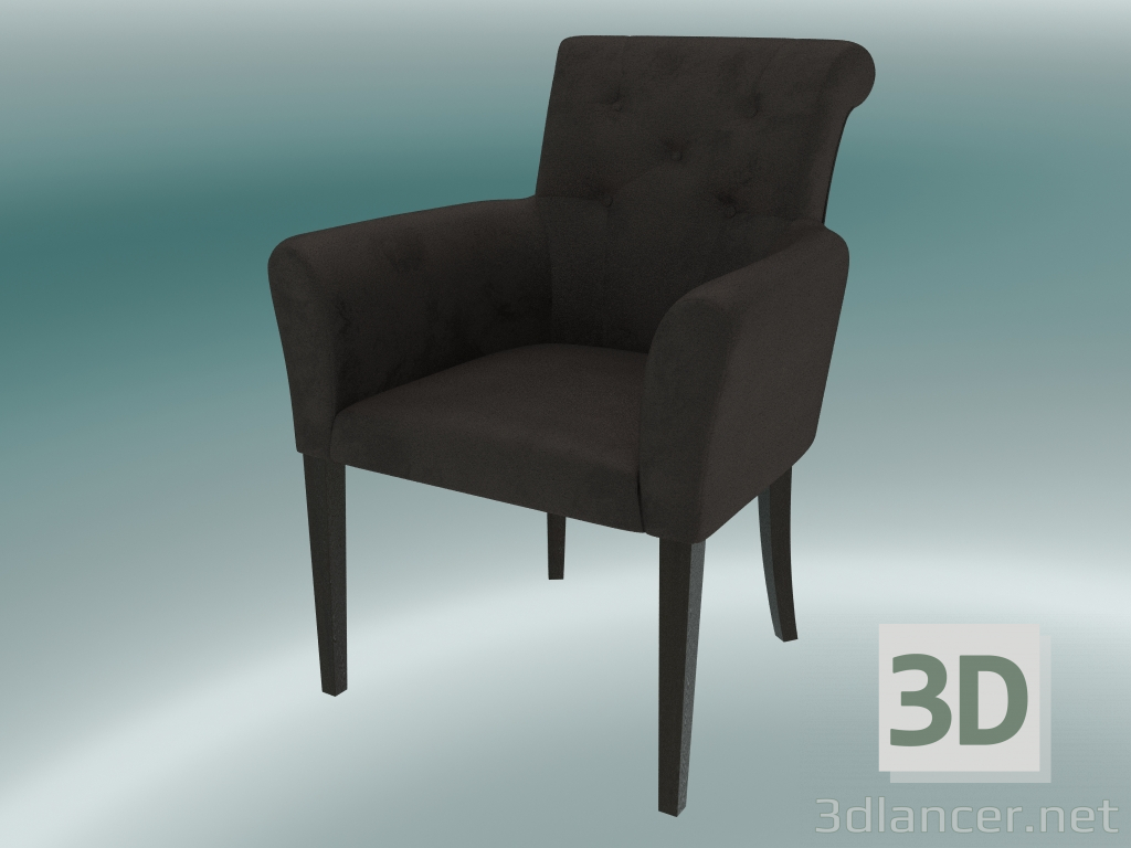 modello 3D Poltrona Byron (marrone) - anteprima