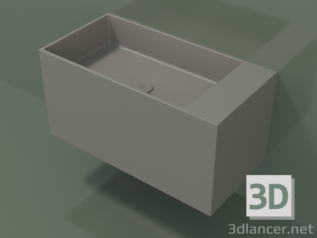 3d model Wall-mounted washbasin (02UN42102, Clay C37, L 72, P 36, H 36 cm) - preview