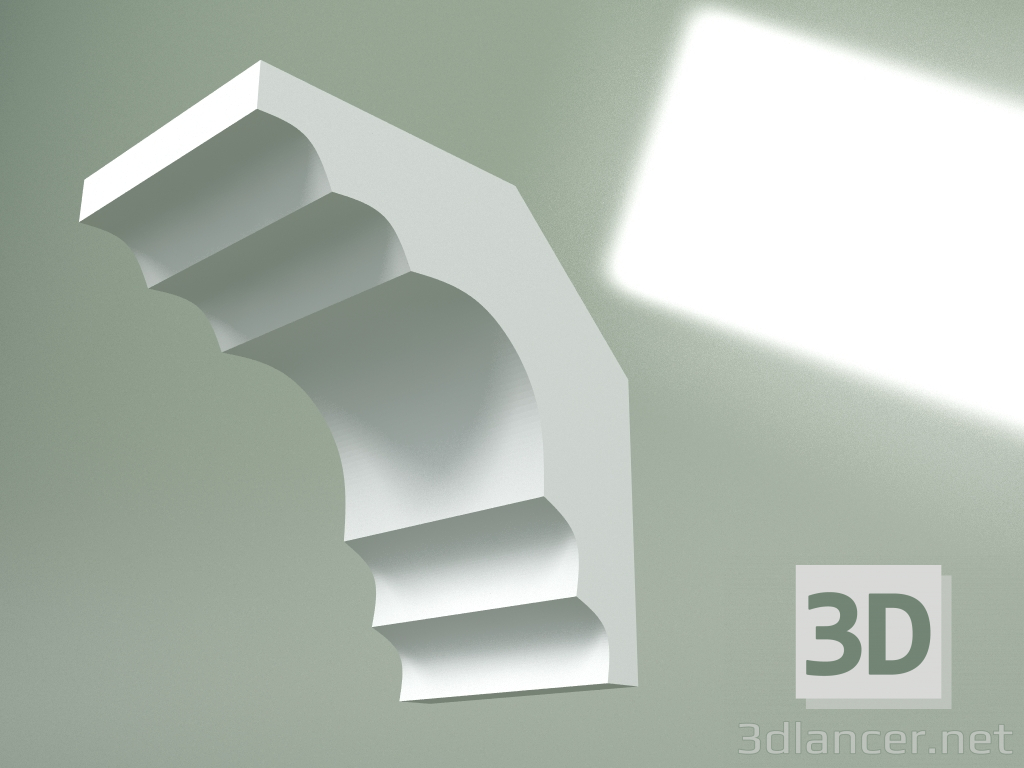 modello 3D Cornicione in gesso (zoccolo a soffitto) KT310-1 - anteprima