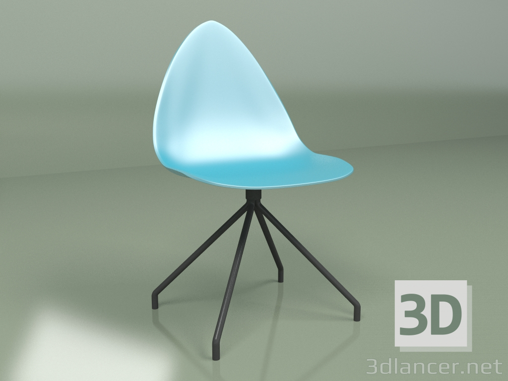 3d model Silla Nora (azul) - vista previa