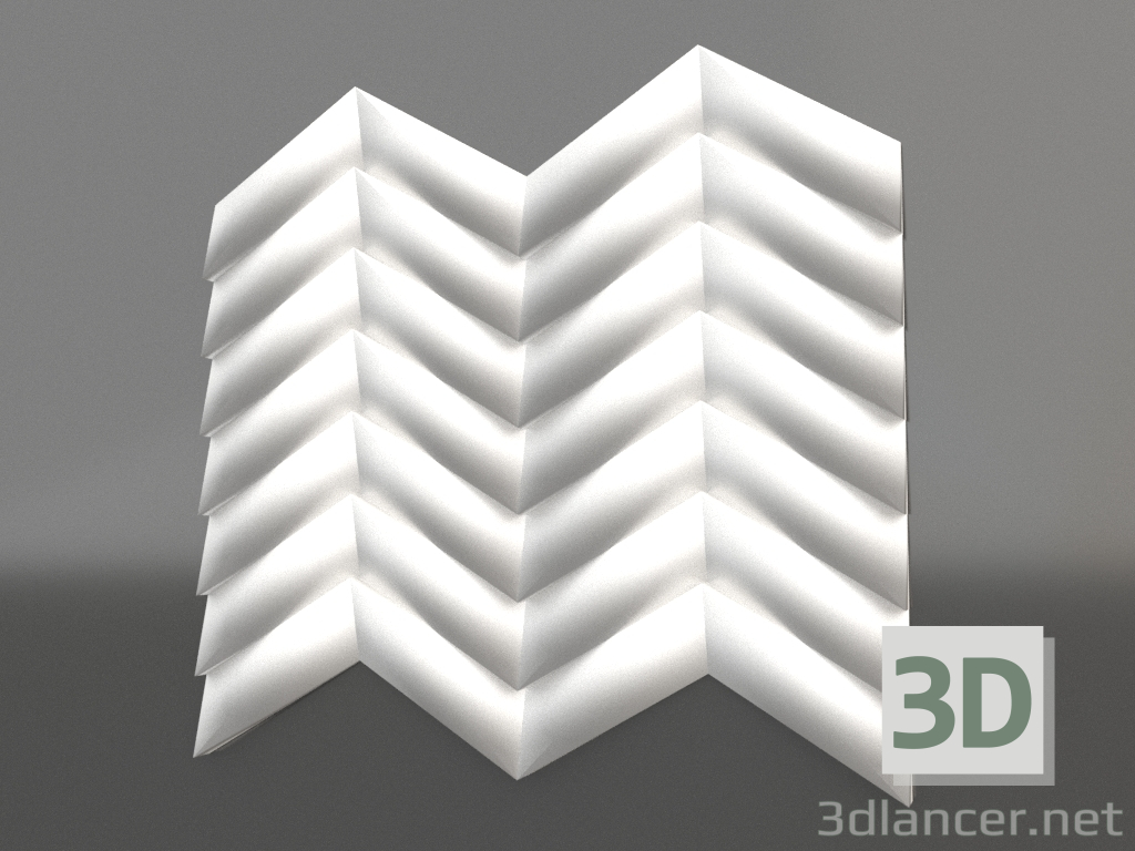 3d model Love spruce 3d panel - preview