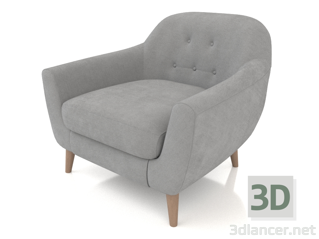 3d model Sillón Stockholm (gris) - vista previa