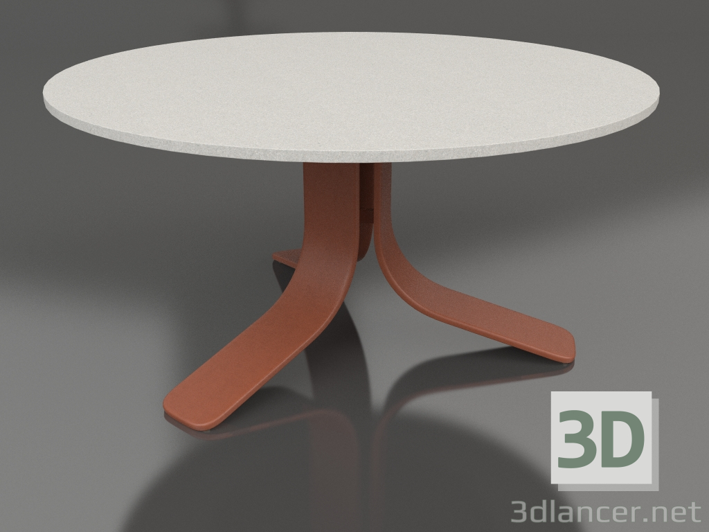 3d модель Стіл кавовий Ø80 (Terracotta, DEKTON Sirocco) – превью