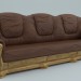 3d Realistic kozhennyj sofa model buy - render