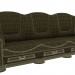 3d Realistic kozhennyj sofa model buy - render