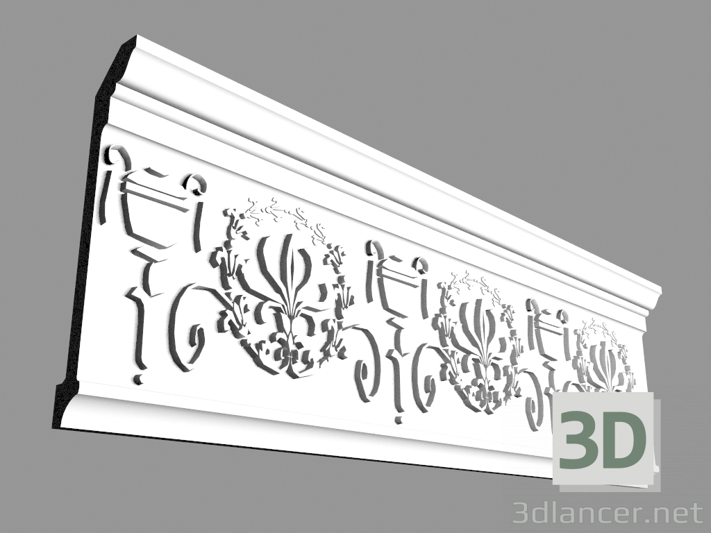 3d model Cornice C308 (24.8 x 6.3 cm) - preview