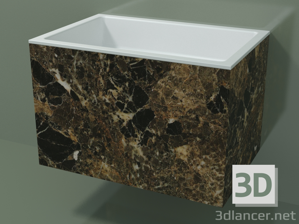 3D modeli Duvara monte lavabo (02R143301, Emperador M06, L 72, P 48, H 48 cm) - önizleme