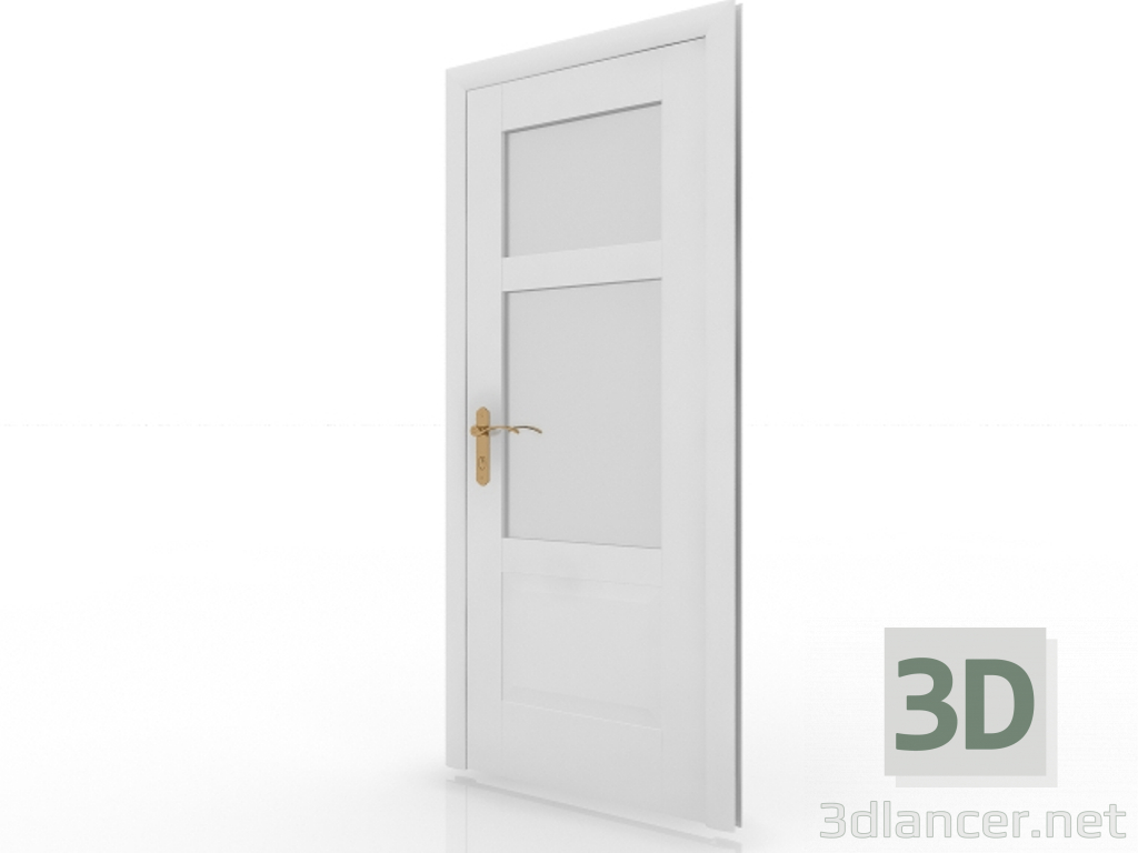 3d model Interior door with glass - preview