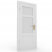 3d model Interior door with glass - preview