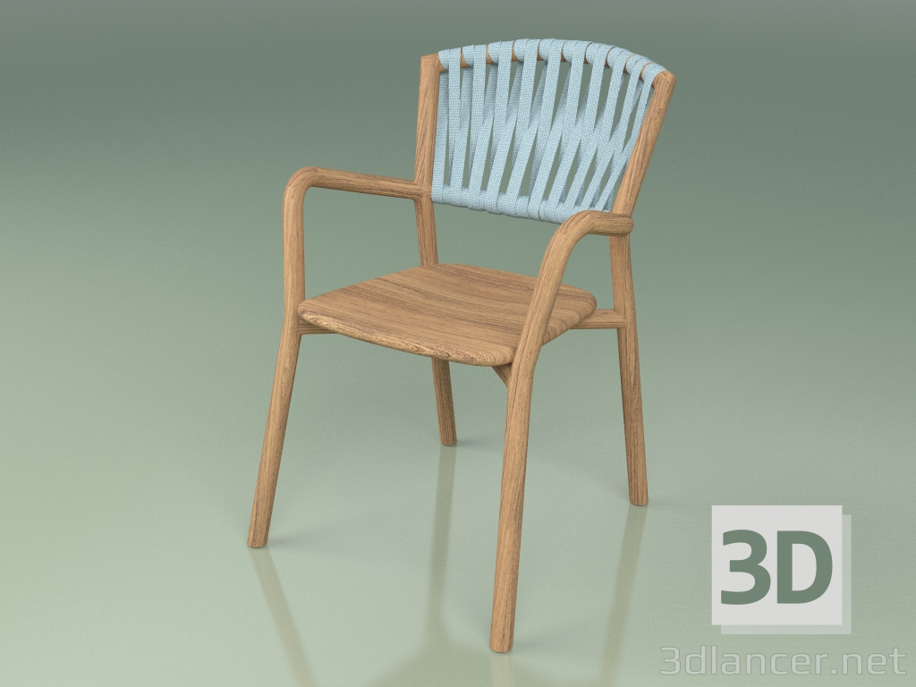 3D Modell Stuhl 161 (Teak, Gürtel Himmel) - Vorschau