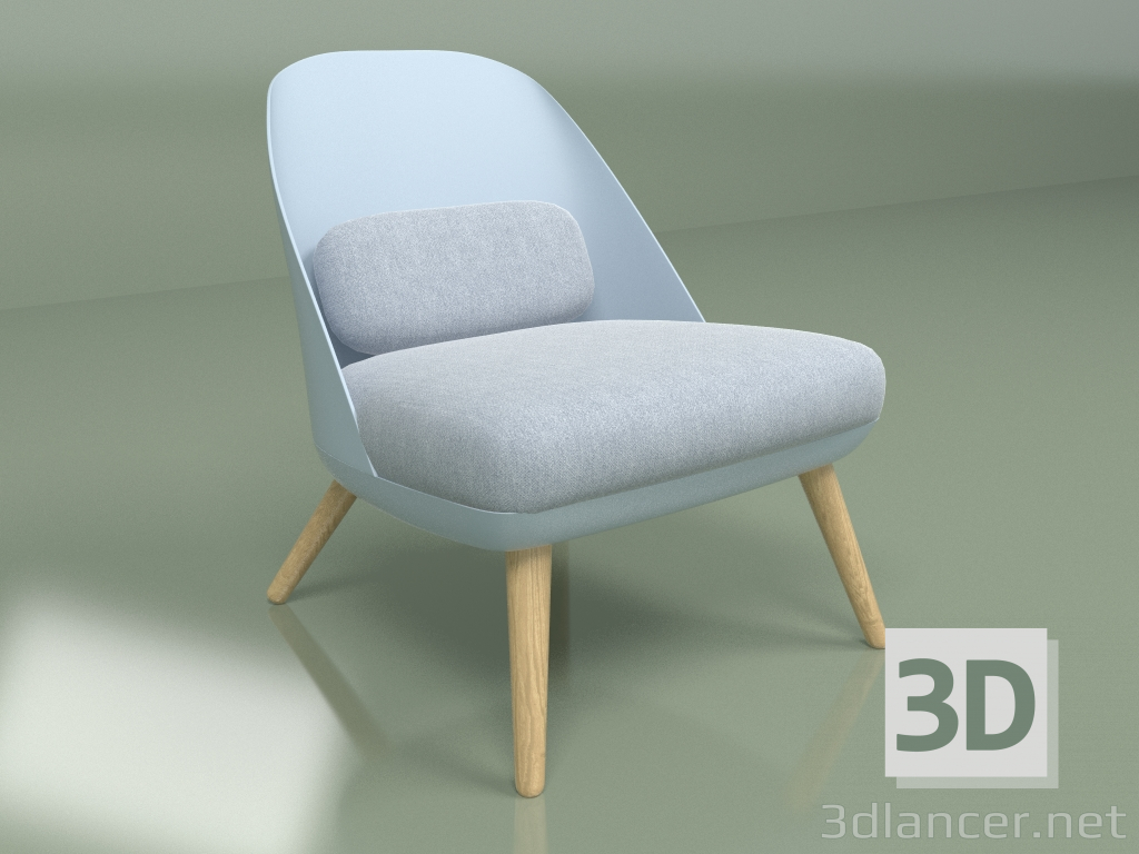 3d model Armchair Colmar (blue) - preview