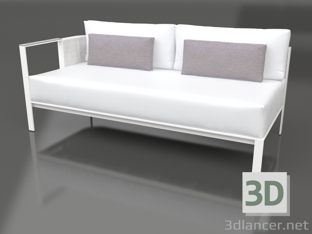 3d model Módulo sofá sección 1 izquierda (Blanco) - vista previa