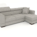 3d model Fabio sofa with ottoman (Zeus 4) - preview