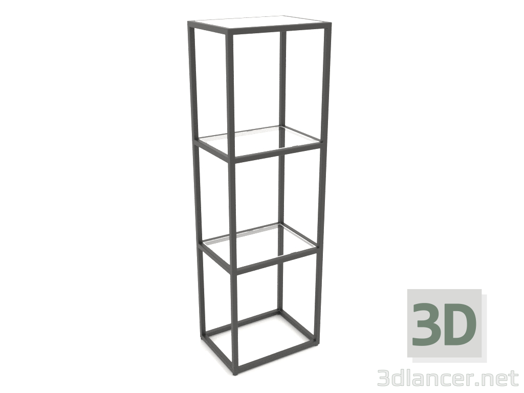 3d model Estante rectangular (VIDRIO, 40x30x128) - vista previa