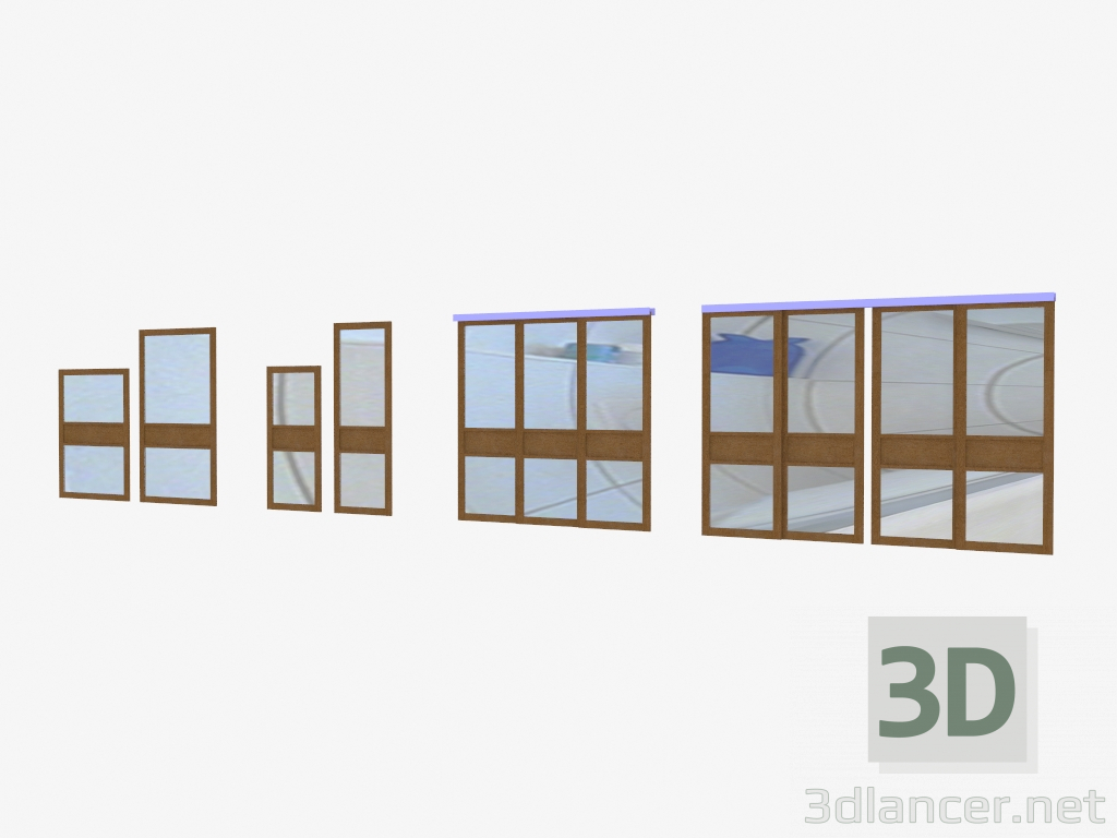 3d model Particiones deslizantes - vista previa