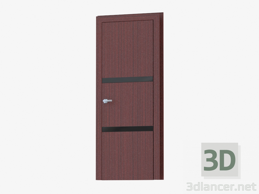 3d model Puerta de interroom (30,30 negro) - vista previa