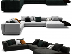 Minotti White Sofa Set 012