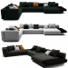 modello 3D di Set divani bianchi Minotti 012 comprare - rendering