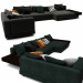 modello 3D di Set divani bianchi Minotti 012 comprare - rendering