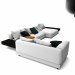 modello 3D di Set divani bianchi Minotti 012 comprare - rendering