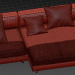 modello 3D di Set divani bianchi Minotti 012 comprare - rendering