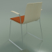 3d model Chair 3937 (on rails, with armrests, front trim, white birch) - preview