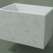 modello 3D Lavabo sospeso (02R143301, Carrara M01, L 72, P 48, H 48 cm) - anteprima