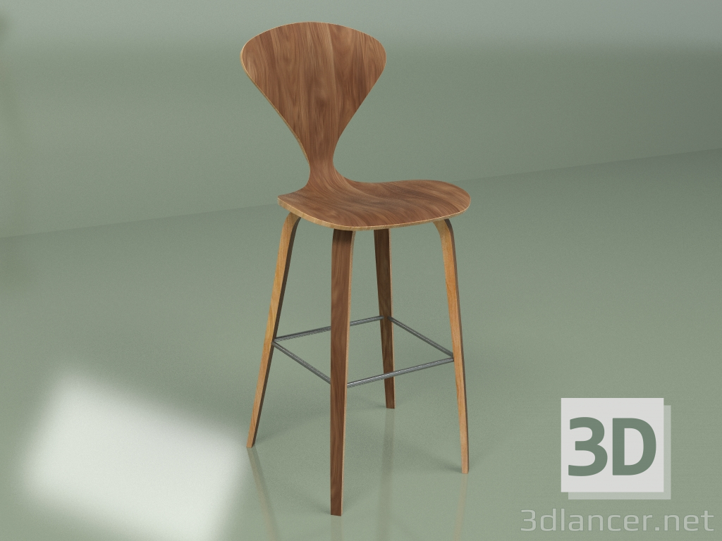 3D Modell Barhocker Cherner 1 (Walnuss) - Vorschau