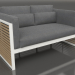 3d model 2-seater sofa with a high back (Agate gray) - preview