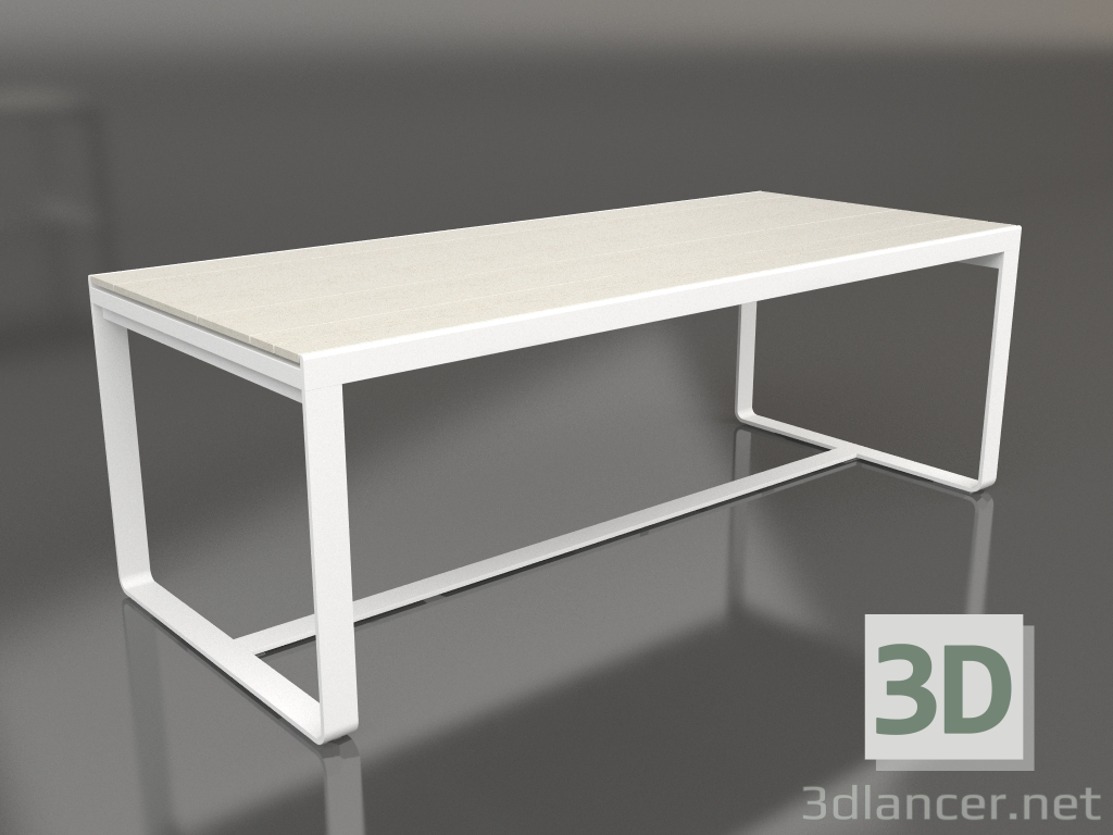 modèle 3D Table à manger 210 (DEKTON Danae, Blanc) - preview