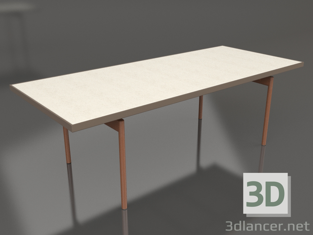 3d модель Стол обеденный (Bronze, DEKTON Danae) – превью