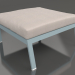 modèle 3D Module canapé, pouf (Bleu gris) - preview