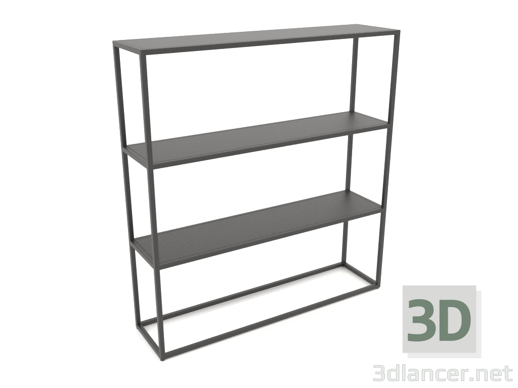 3d model Rejilla rectangular (METAL, 120x30x128) - vista previa