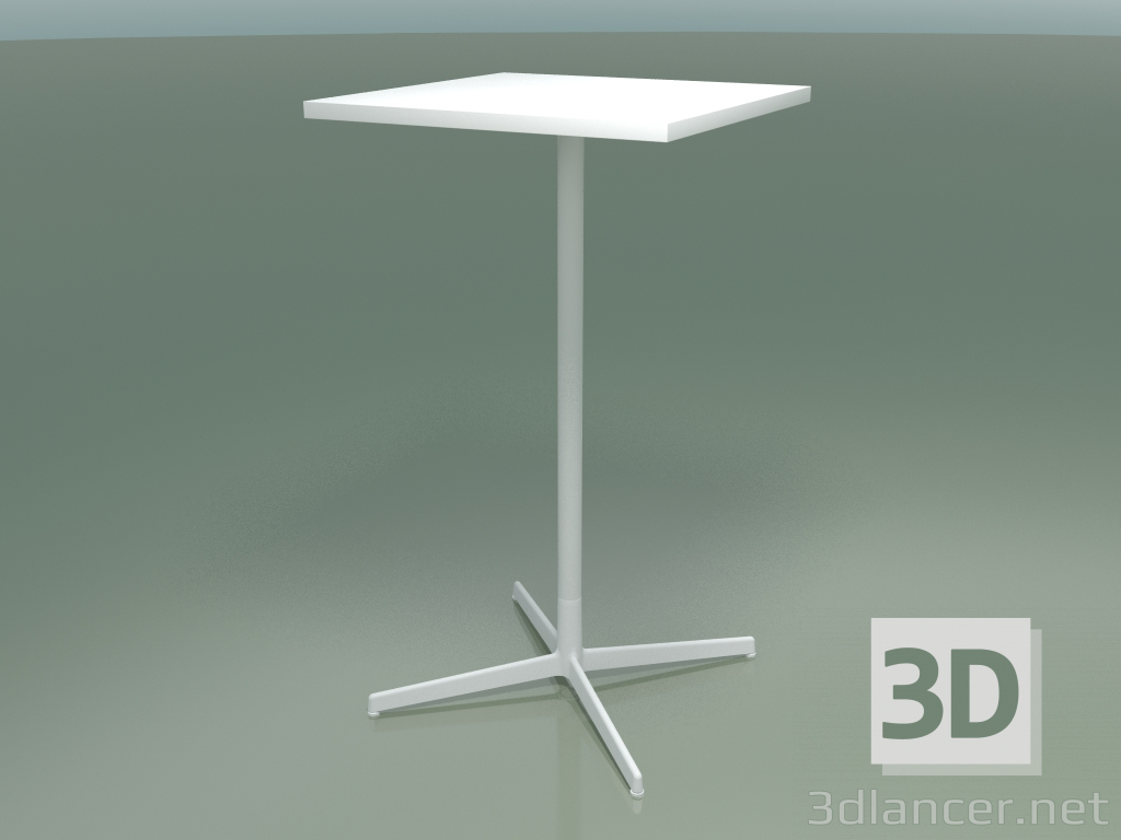 3D Modell Quadratischer Tisch 5518, 5538 (H 105 - 59 x 59 cm, Weiß, V12) - Vorschau