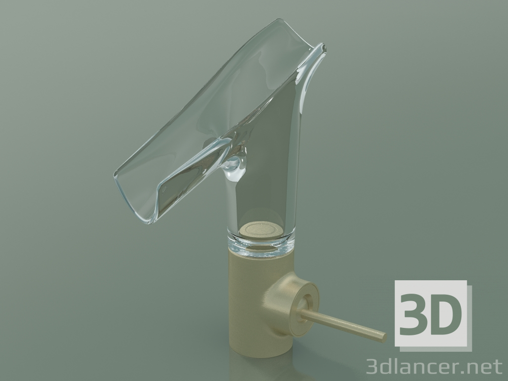 3D modeli Tek kollu lavabo bataryası 140, cam gaga ile (12112250) - önizleme