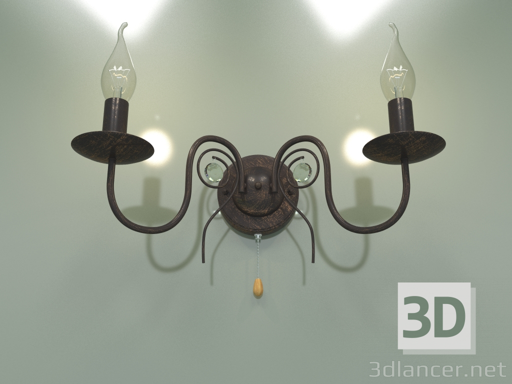 Modelo 3d Candelabro 60018-2 (preto com ouro) - preview