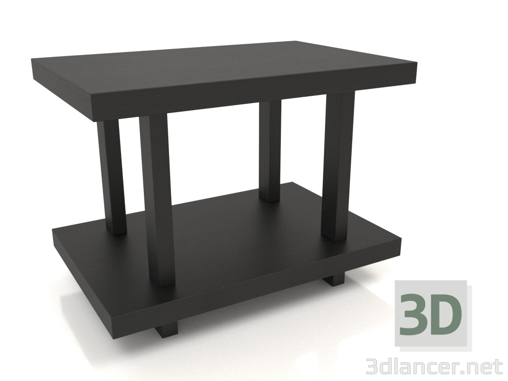 modello 3D Comodino TM 07 (600x400x450, legno nero) - anteprima