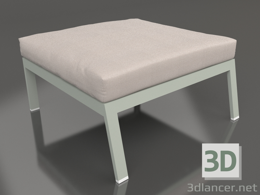 modello 3D Modulo divano, pouf (Grigio cemento) - anteprima