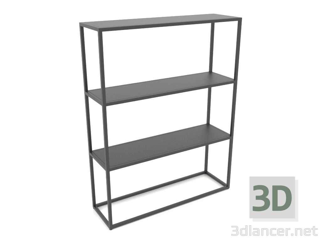 3D Modell Rechteckiges Regal (METALL, 100x30x128) - Vorschau