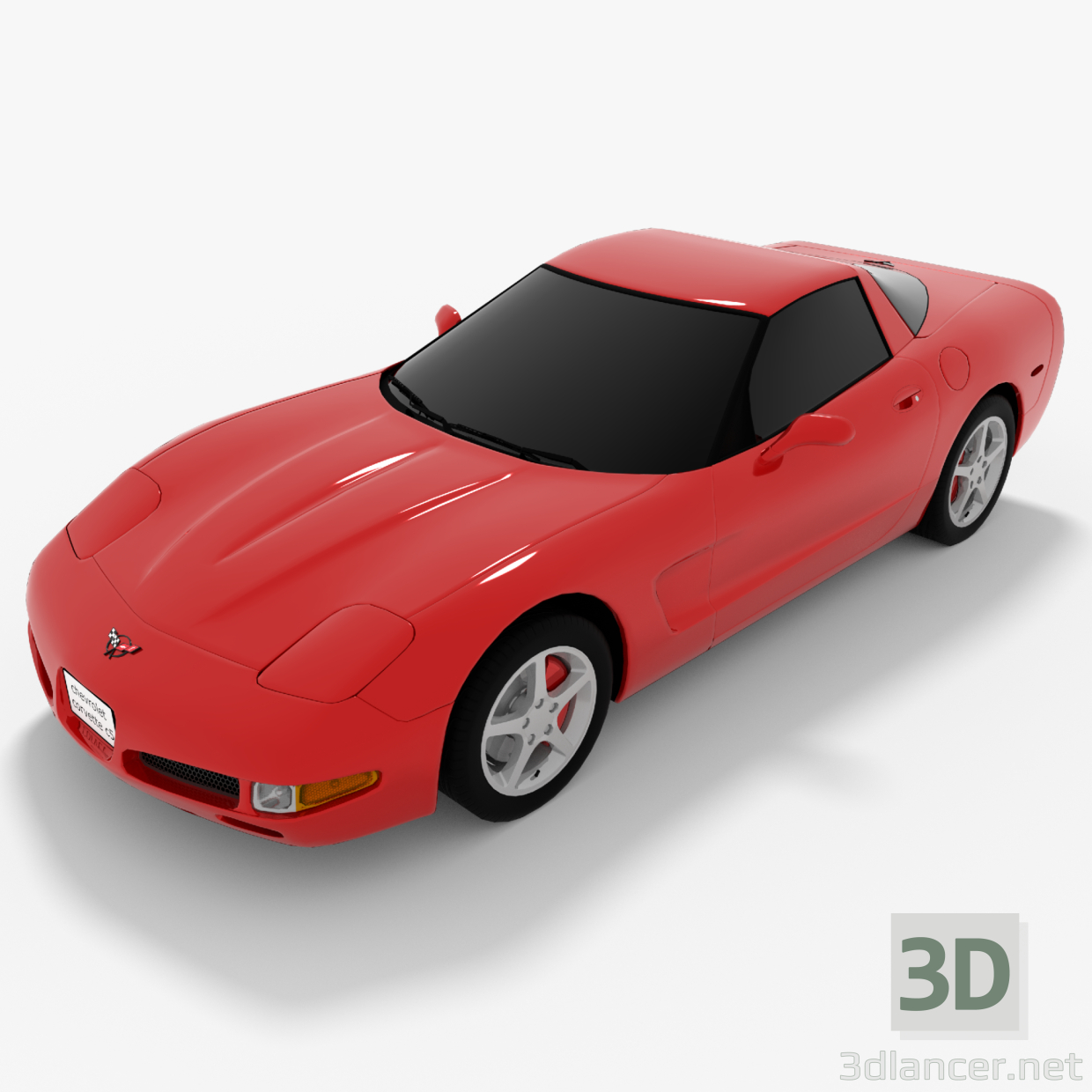 3D Chevrolet Corvette C5 modeli satın - render