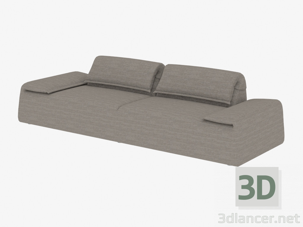 3d model Sofá moderno doble - vista previa