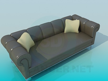 3D Modell Sofa Leder - Vorschau