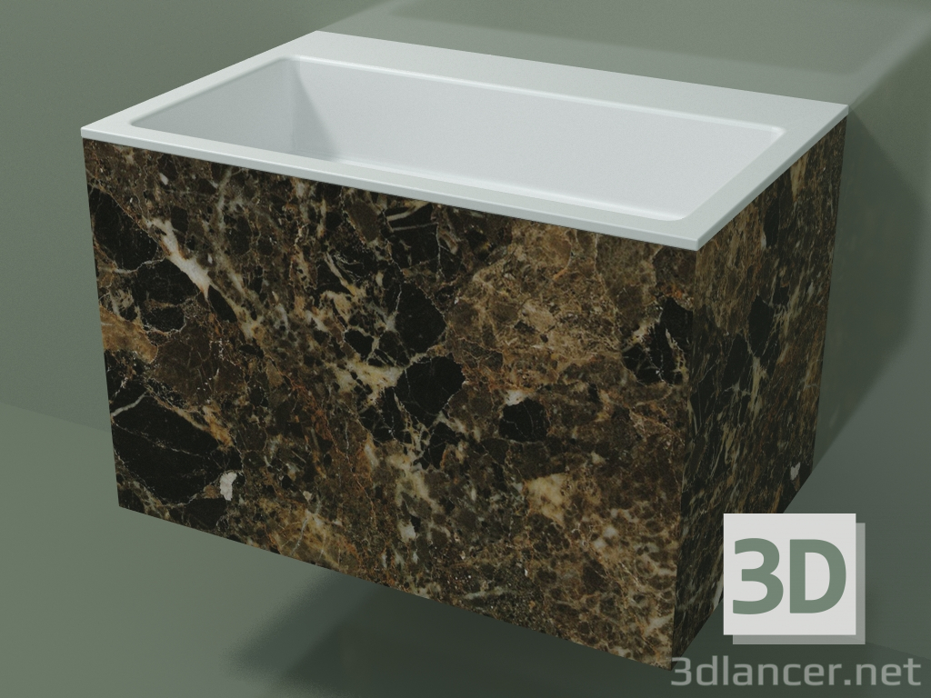 3D Modell Wandwaschbecken (02R143302, Emperador M06, L 72, P 48, H 48 cm) - Vorschau