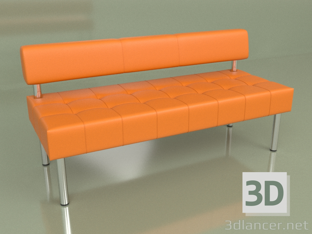 3d model Sección triple Business (piel naranja) - vista previa