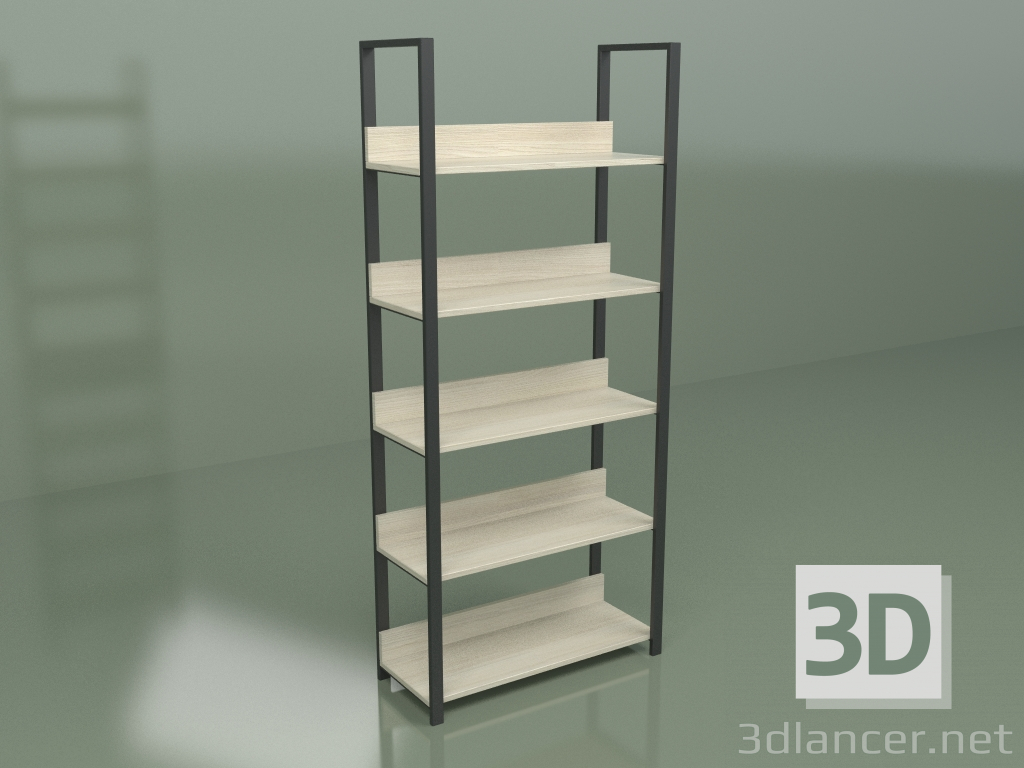 modello 3D Scaffalatura 5 ripiani 900 - anteprima